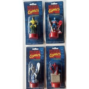 RARE! 4pc  Marvel's Self-Inking Stampers  (40Y)